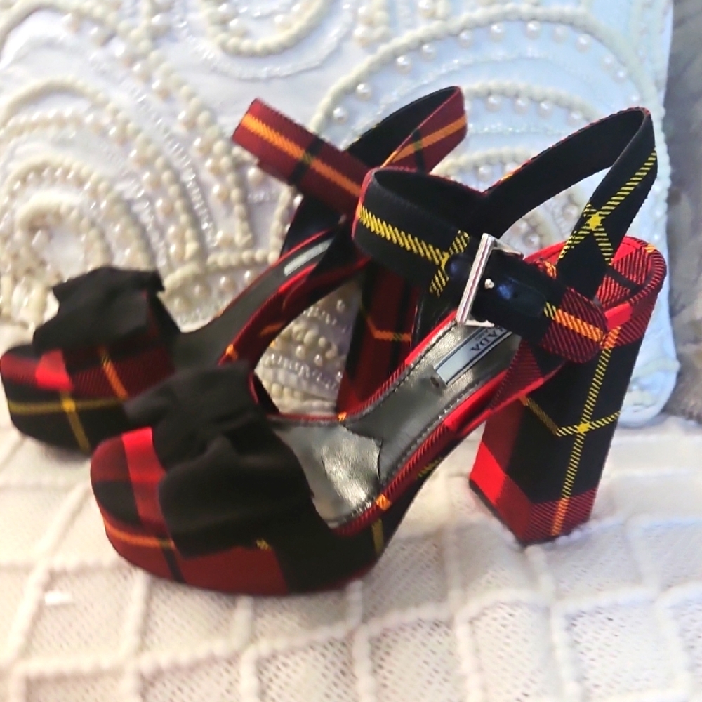 Prada Plaid Platforms